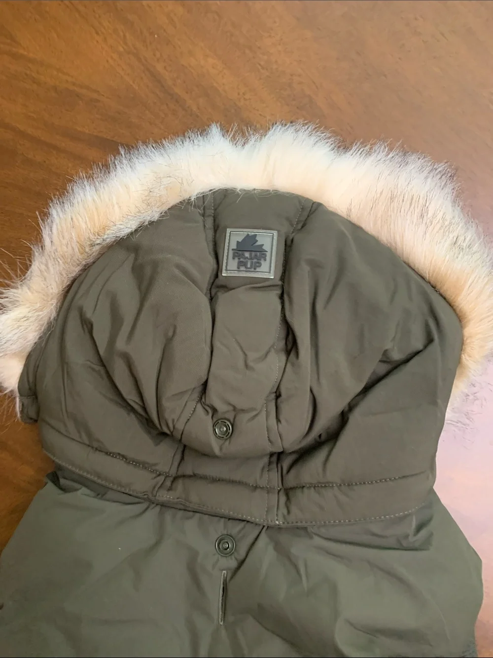 🦋 PAJAR PUP Green Military Zeus Jacket For Dogs with Faux Fur Trim NWT $98